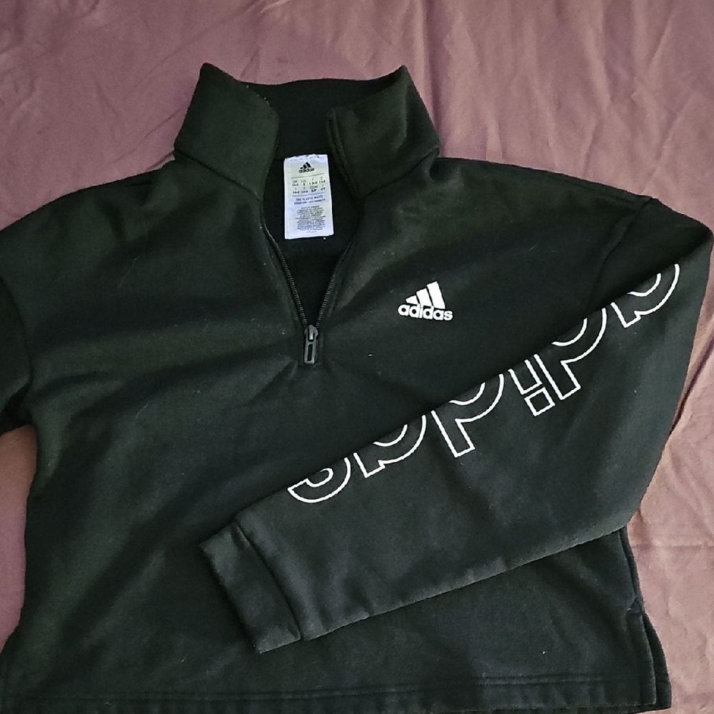 Adidas Black Quarter-Zip Sweatshirt